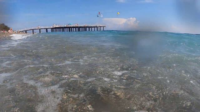 Kemer - Mediterranean Sea   Волны Средиземного моря