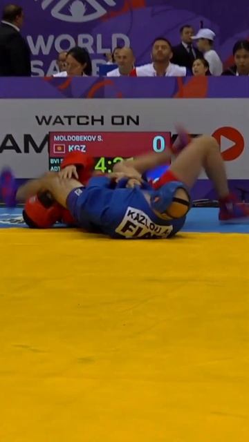 Aliaksandr KAZLOU (FIAS 2) executed an armbar, securing a win against Suimonkul MOLDOBEKOV (KGZ)