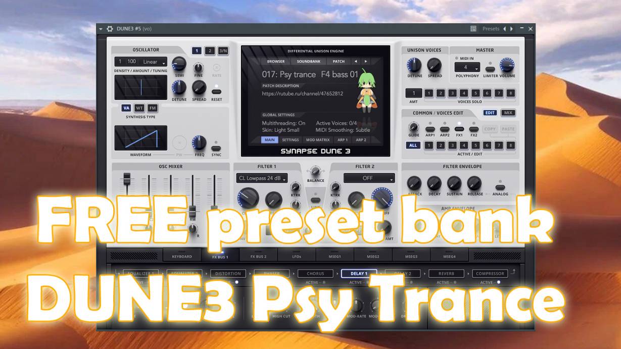 FREE preset bank DUNE3 Psy Trance by Soulbringer