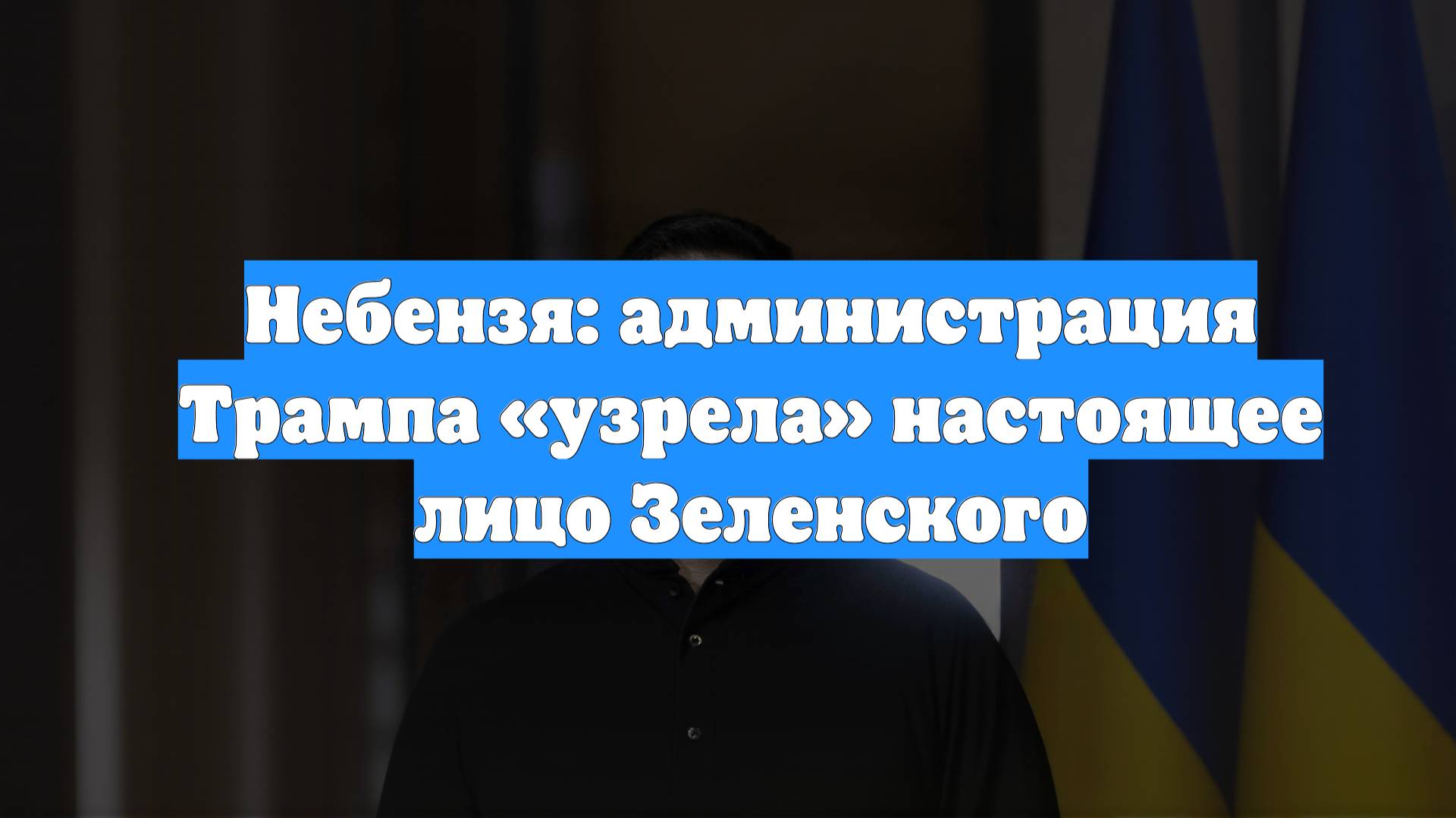 Небензя: администрация Трампа «узрела» настоящее лицо Зеленского