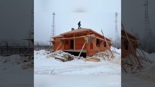 Завершено строительство одноэтажного дома под ключ по проекту в Йошкар-Оле 148 кв. м. с террасой 24