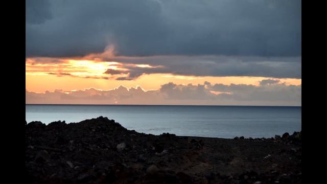 Sunrise in Costa del Silencio on Tenerife. Time-lapse.