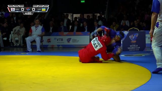 KORTOEV Ibragim (FIAS 1) vs KUCHERENKO Andrii (UKR). World #SAMBO Cup 2024 in Yerevan, Armenia