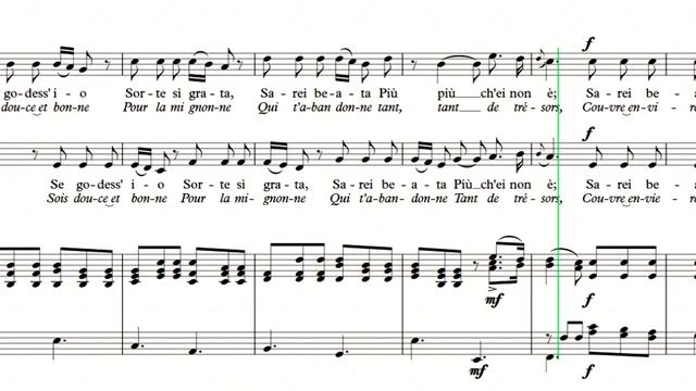 PIANO ACCOMPANIMENT of "O fortunato quel fiumicello - Gm"