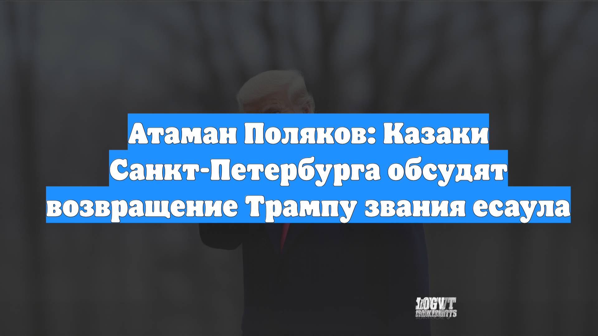 Атаман Поляков: Казаки Санкт-Петербурга обсудят возвращение Трампу звания есаула