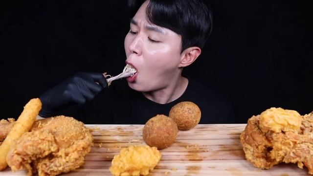 맘스터치 치즈스틱 치킨너겟  치즈볼 치킨 먹방ASMR MUKBANG FRIED CHICKEN & CHEESE BALL & CHEESE STICK チキン eating sounds