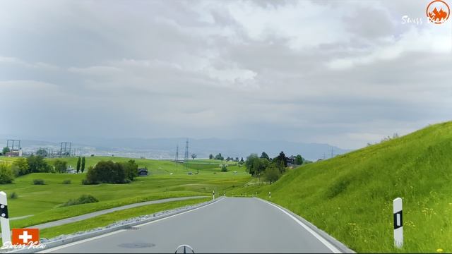 🇨🇭Вождение в Швейцарии | Облачная погода - поездка по сельской местности Швейцарии !