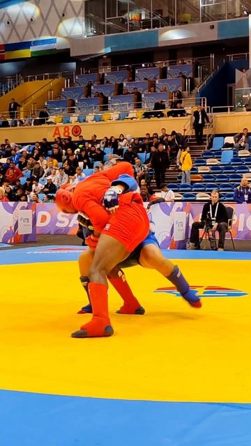 Seidou NJI MOULUH (CMR) vs Bekbolsun KERIMBEKOV (KGZ) at the World #SAMBO Championships 2024 Astana
