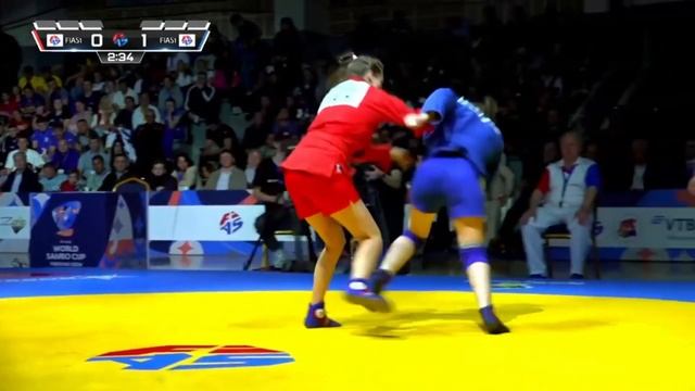 KAZANTSEVA Daria (FIAS 1) vs FILIPPOVICH Anastasia (FIAS 1). World #SAMBO Cup 2024 Yerevan, Armenia