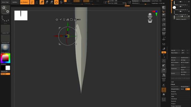 The King of the Dead sword blade modelled late at night doesn't present major problems.