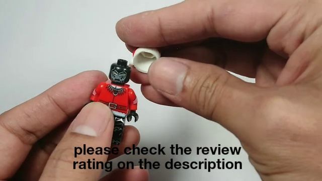 Fake Lego Black Panther Christmas Holiday Santa Claus Custom Minifigure by POGO PG1654