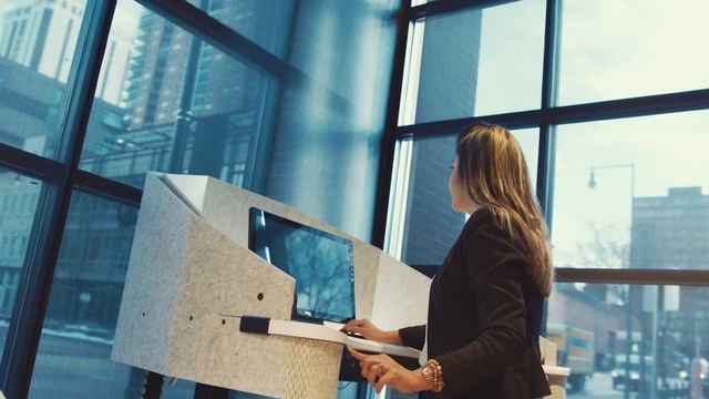 MojoDome: Adjustable Privacy Pod / Booth & Standing Desk Bundle - Open Office Floorplan Solution