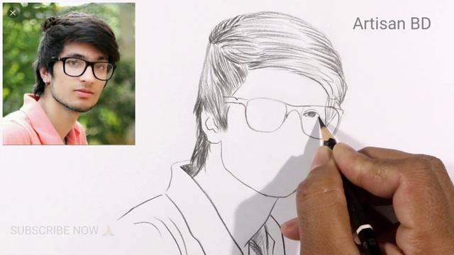 Draw of Sketches @souravjvlogs| how to draw a realistic face Sourav Joshi sketch