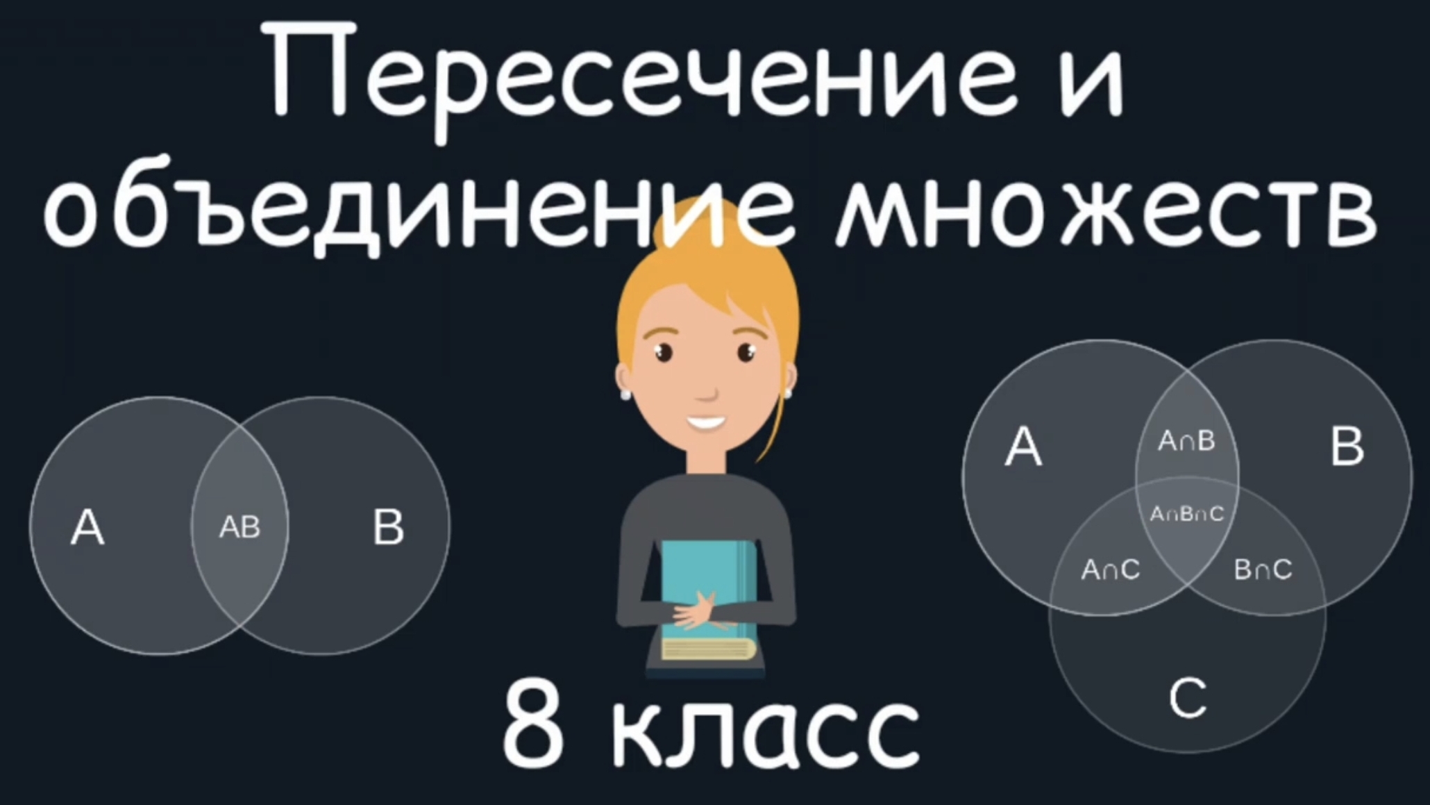 Пересечение и объединение множеств. Алгебра. 8 класс