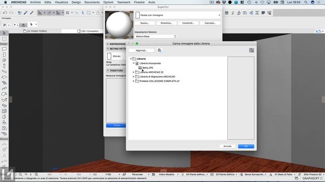 Come inserire in ARCHICAD una immagine su una parete curva