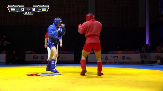 ZIYADINOV Musokhon (UZB) vs RUDNIEV Vladyslav (UKR). World #SAMBO Cup 2024 in Yerevan, Armenia