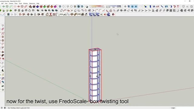 conceptual turning torso with sketchUp
