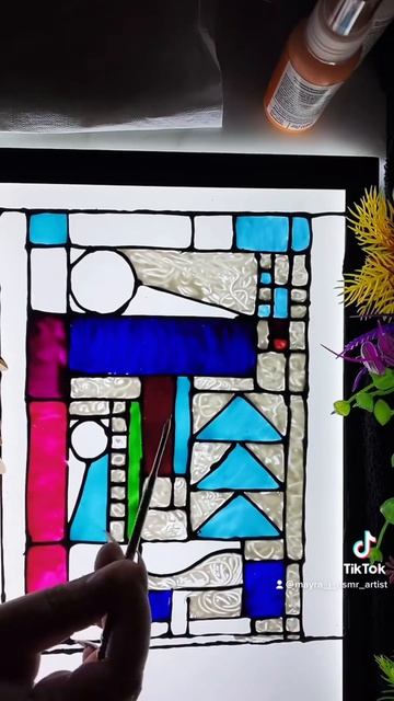 ASMR Stained Glass Painting: Frank Lloyd Wright