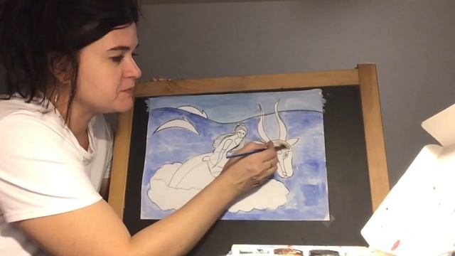Занятие по рисованию В.А. Серов "Похищение Европы"