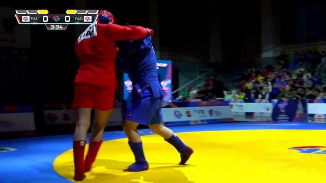 KASHURNIKOV Mikhail (FIAS 1) vs KHARKHACHAEV Gasan (FIAS 1). World #SAMBO Cup 2024 Yerevan, Armenia