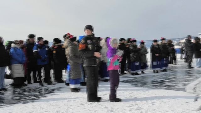 «Одно сердце, одна Родина, один Флаг!» патриотическая акция на льду Байкала.