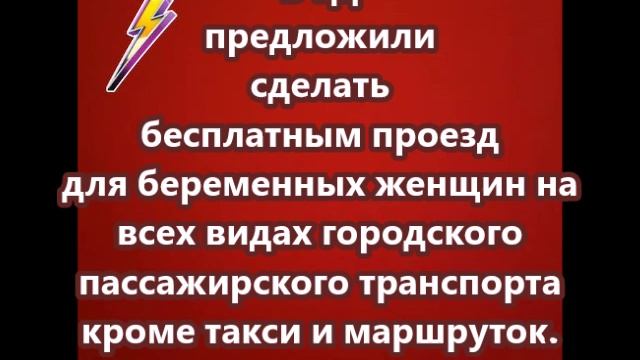 Депутаты Госдумы предложили предоставить беременным женщинам право на бесплатный проезд