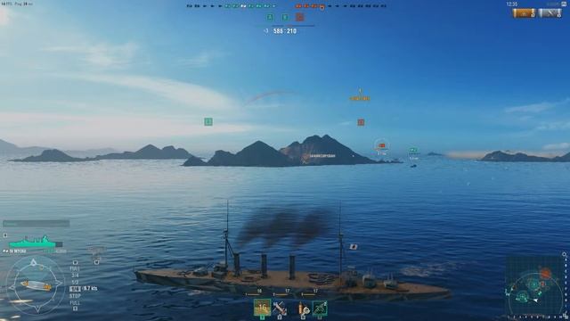 Очень далеко корабль противника  MYOGI  World of Warships