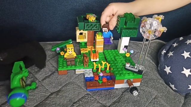 Minecraft LEGO ! пчеловод и Нинзя-черепашки попадают в беду !