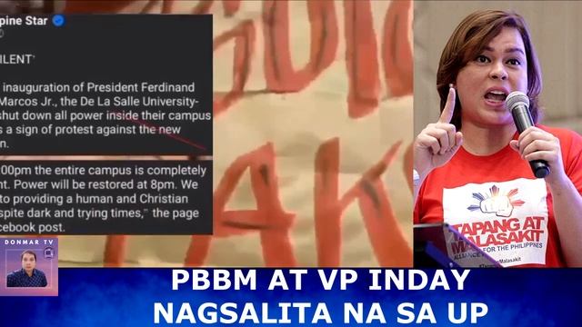 BREAKING! PRES. BONGBONG MARCOS MAY UTOS KAY VP INDAY SARA! UP DILIMAN MATATAKOT NA DITO!