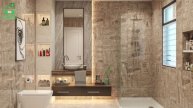 Дизайн санузла совмещенного и раздельного в современном стиле 🛀🏻🚽🚿 (39)