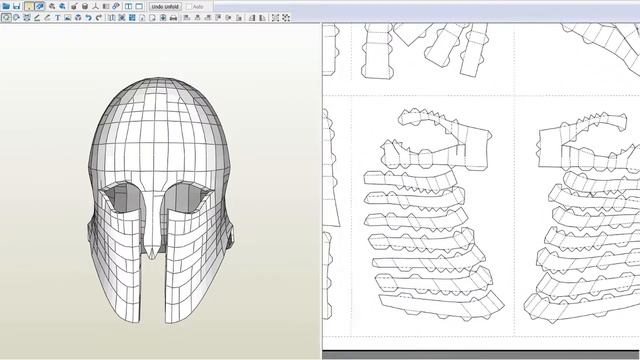 Pepakura развертки: Corinthian (Spartan) Helmet_part 3