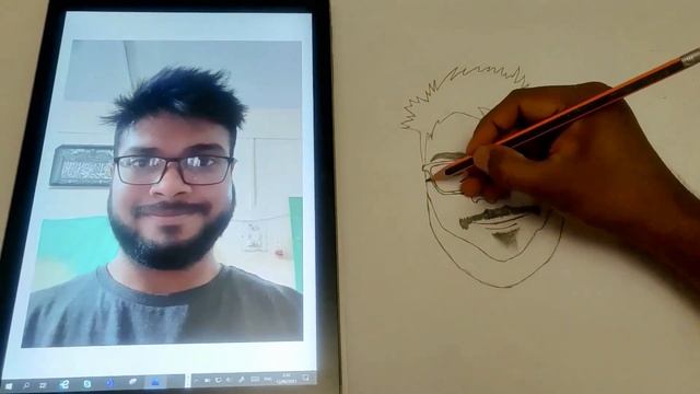 Drawing my cousin | R-man draws Novo | Arefeen Arman (R-man) | With Bangla subtitle