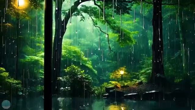 Sleeping Rain Sounds ☂ Relaxing Music for Peace, Relaxation and Healing