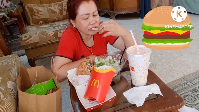 BURGER MUKBANG 🍔 & CAESAR SALAD 🥗