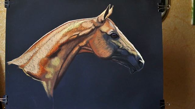 Full process of creating pastel paint step by step Процесс создания картины пастелью пошагово