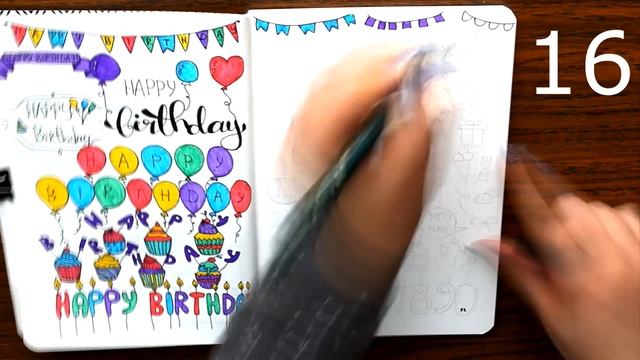 50 идей для оформления BULLET JOURNAL | День Рождения