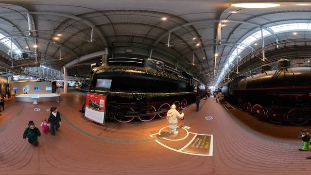 Музей железных дорог России  4к видео 360 панорама vr video