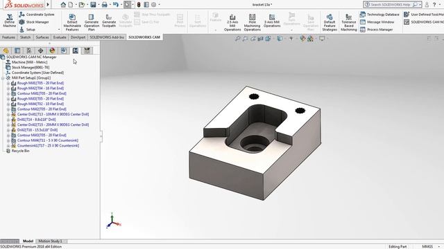 solidworks cam 2018 - cnc machining