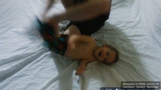 Little boy splits and gymnastics