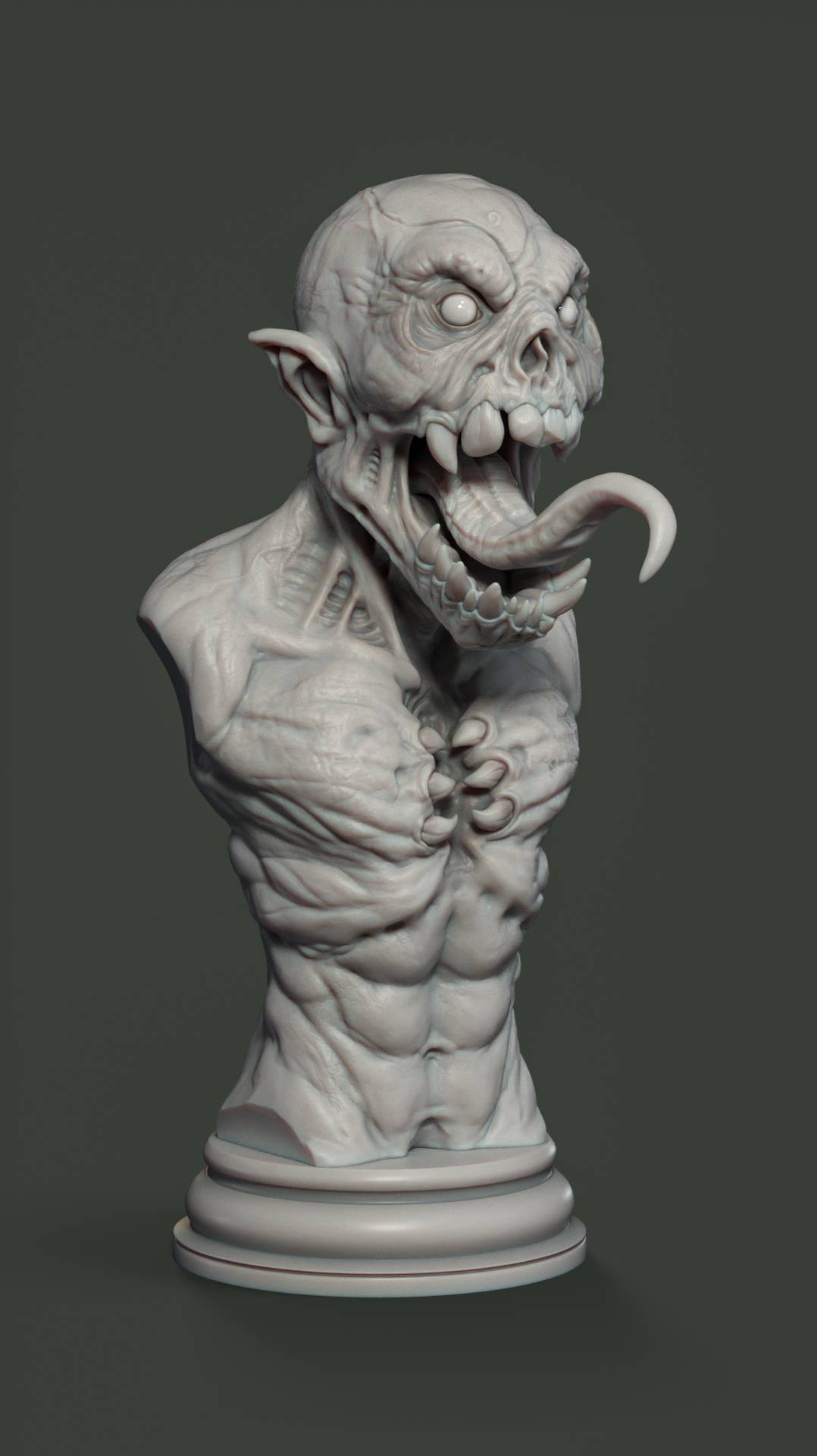 SpeedSculpt - CreaturesBust #3d #art #zbrush #sculpting