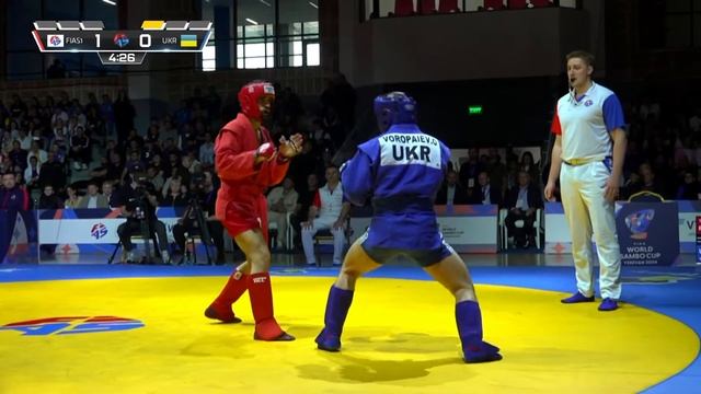 TOKAREV Takhir (FIAS 1) vs VOROPAIEV Aleksandr (UKR). World #SAMBO Cup 2024 in Yerevan, Armenia