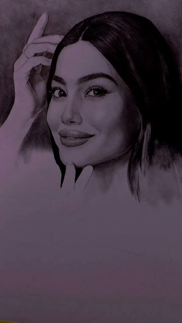 Beautiful girl in black oil paint 2024 #bahromartpainter