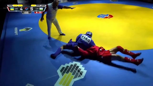 DAVYDENKO Petro (UKR) vs KHASANBOEV Sokhibjon (UZB). World #SAMBO Cup 2024 in Yerevan, Armenia