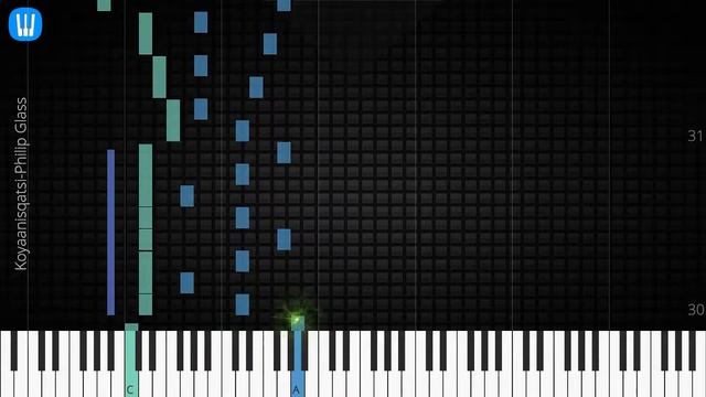 🎹 Koyaanisqatsi, Philip Glass, Synthesia Piano Tutorial