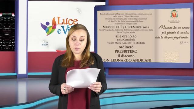 Notiziario Luce e Vita del 1 dicembre 2022