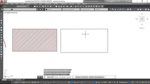 Autocad Course 2020/ Transparency Command in Autocad to a Hatch & Gradient