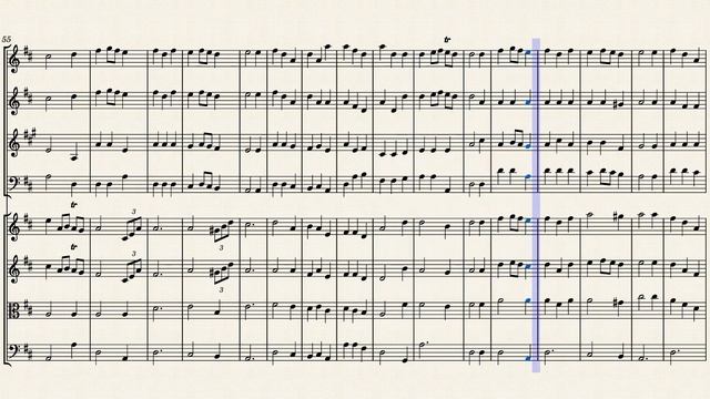 "See Nature rejoicing" (Z.323 No. 9) for Winds & Strings