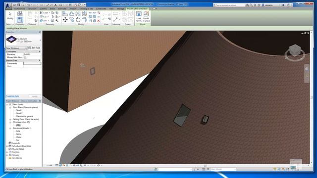 Revit 2014 Ventanas en muros inclinados