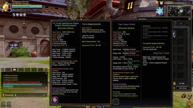 Dragon Nest SEA - Evolving Tiger Shield to legend grade ~ RodrigaoR1