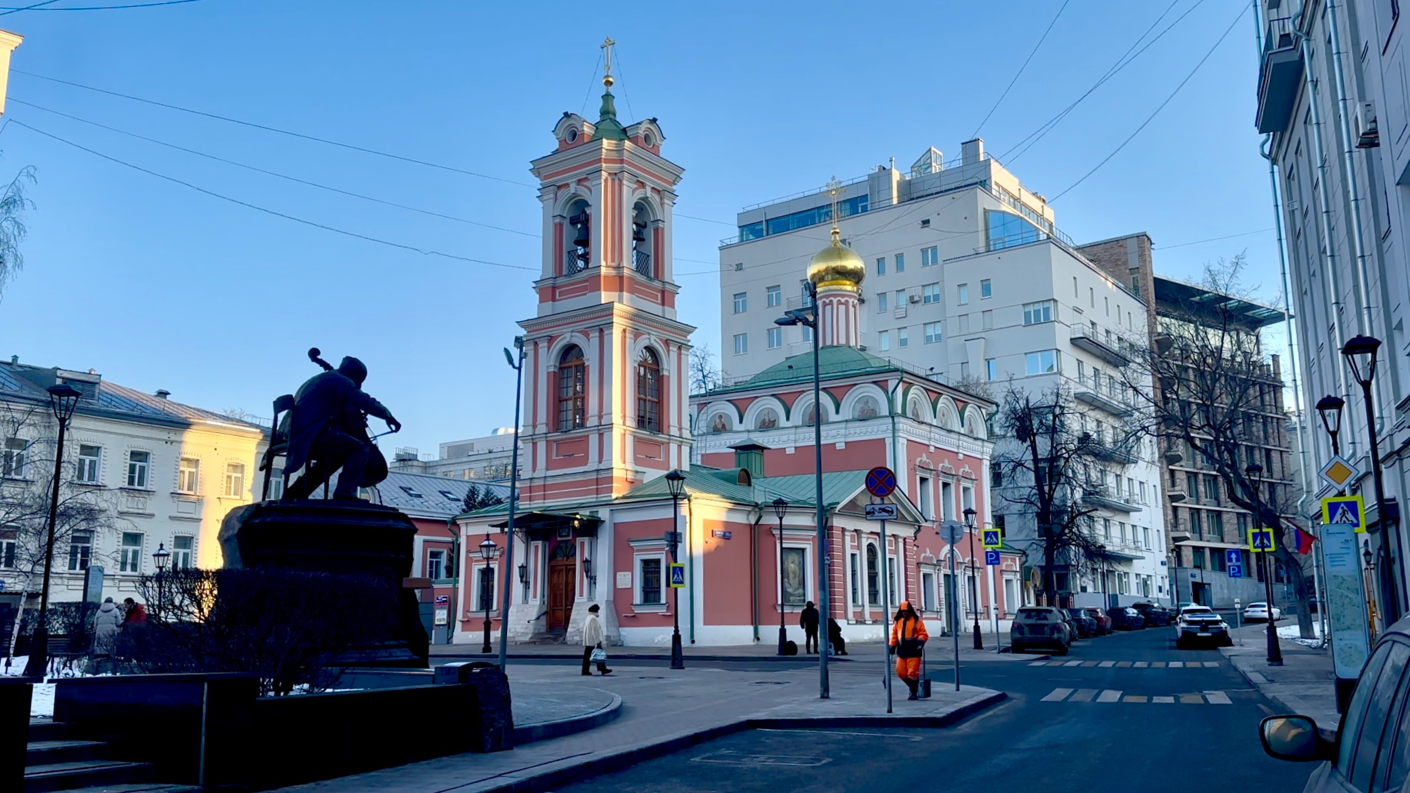 Успенский вражек Храм Воскресения Словущего 1629г Тверской район пешие прогулки по Москве